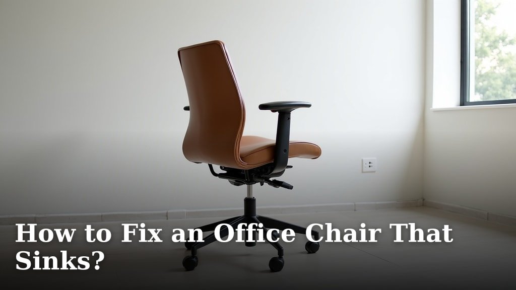 How to Fix an Office Chair That Sinks?