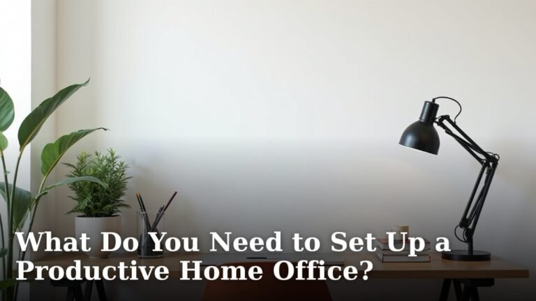 What Do You Need to Set Up a Productive Home Office?
