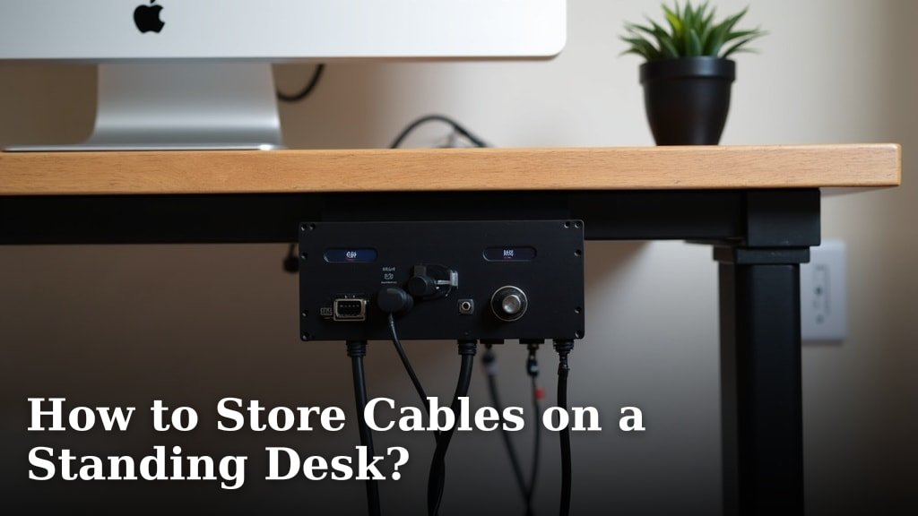 How to Store Cables on a Standing Desk?