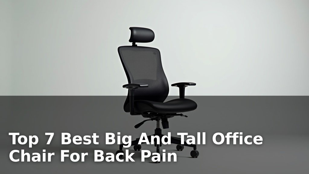 Best Big And Tall Office Chair For Back Pain