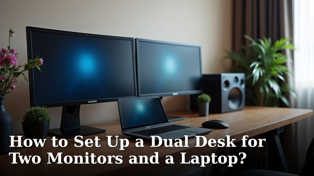 How to Set Up a Dual Desk for Two Monitors and a Laptop?